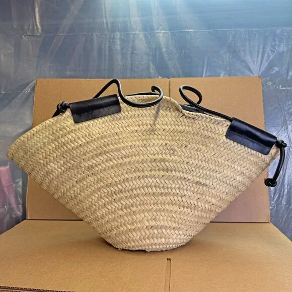 Altuzarra Large Palm Basket Tote – Natural/Black - Picture 7 of 10